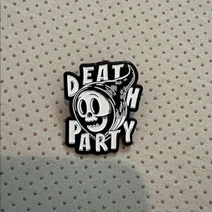 Liquid death party metal pin 1.5” x 1”